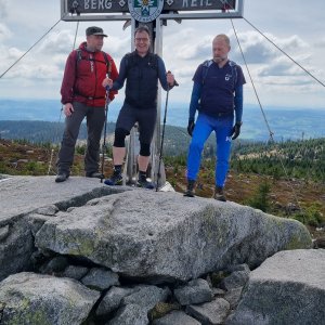 Josef Trajer on the summit of Třístoličník / Dreisessel (26.4.2025 14:00)