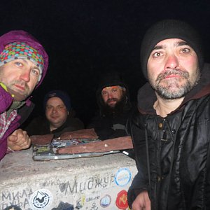Daniel Ledl on the summit of Midžur (9.5.2023 20:00)