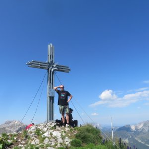 Daniel Ledl na vrcholu Gamsspitzl (3.8.2026 11:35)
