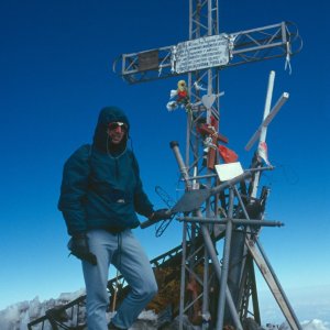Martin Waldhauser na vrcholu Pico de Orizaba (25.1.1997)