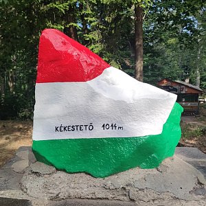 Martin Palin na vrcholu Kékes (28.7.2022 8:45)