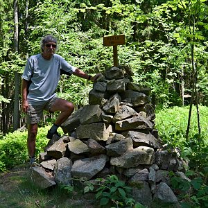 Jarda Vála on the summit of Peklo (17.6.2021)
