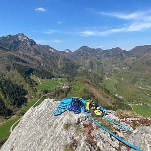 Tereza na vrcholu Kreuzmauer (29.4.2022 10:30)