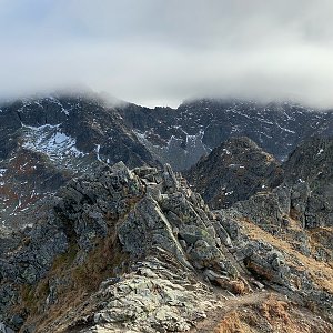 Alexandr Starý na vrcholu Vyšný Kostúr / Wyżni Kostur (6.11.2020 13:00)