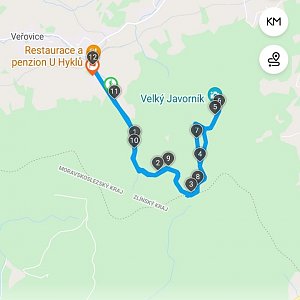 Dušan na vrcholu Velký Javorník (29.1.2022 8:59)