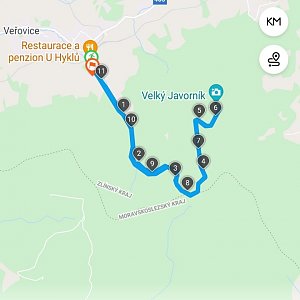 Dušan na vrcholu Velký Javorník (3.2.2022 17:40)