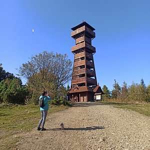 Roman Tigge na vrcholu Velký Javorník (9.10.2021 14:17)