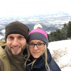 Jan Čech na vrcholu Velký Javorník (31.12.2019 12:00)