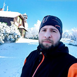 Vašek Bauer na vrcholu Velký Javorník (21.1.2020 11:50)