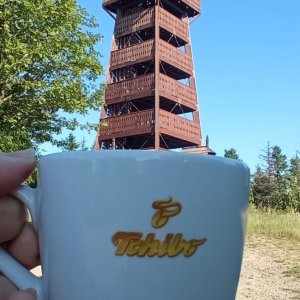Alžběta Šlosarová na vrcholu Velký Javorník (15.7.2023 8:32)