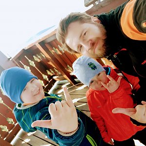Vašek Bauer na vrcholu Velký Javorník (5.3.2020 12:55)