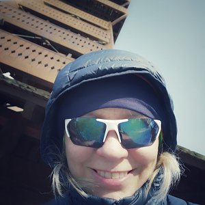 Jana Hrouzková na vrcholu Velký Javorník (1.1.2021 12:24)