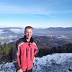 Pavel Rýdl na vrcholu Velký Javorník (1.1.2021 6:22)
