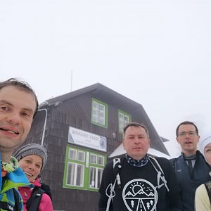 zuzana švidrnochová na vrcholu Velký Javorník (9.1.2021 13:31)