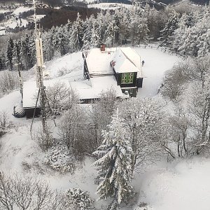 Michal Kasperek na vrcholu Velký Javorník (13.1.2021 15:00)