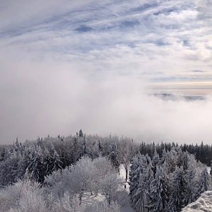 Míša Mičlová na vrcholu Velký Javorník (31.1.2021 11:34)