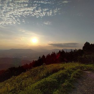 Krista na vrcholu Velký Javorník (14.8.2021 6:30)