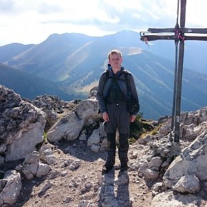 Lukáš Žídek na vrcholu Veľký Rozsutec (13.9.2017 14:25)