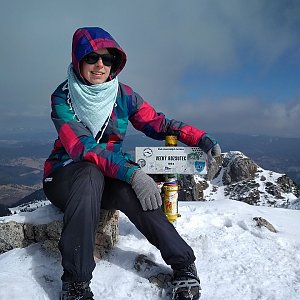 Denisa na vrcholu Veľký Rozsutec (25.3.2018 13:00)
