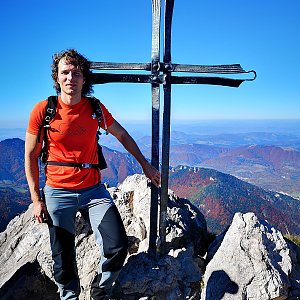 David Klvana na vrcholu Veľký Rozsutec 