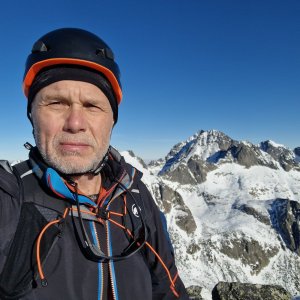 Rastislav Biarinec on the summit of Východná Slavkovská veža (1.2.2025 10:18)