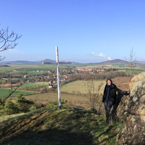 Iveta Válová on the summit of Kvítel (27.3.2026)