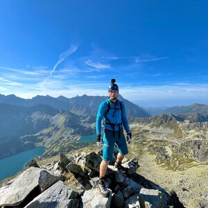 Peťko on the summit of Kozi Wierch (6.9.2024 9:40)