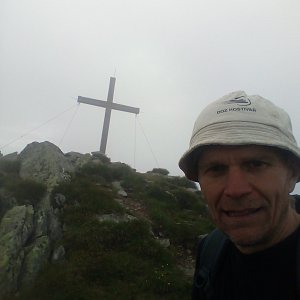 Martin on the summit of Seekoppe (4.7.2021 8:25)