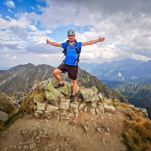 Jiří Králík na vrcholu Pośredni Granat (7.9.2024 15:40)