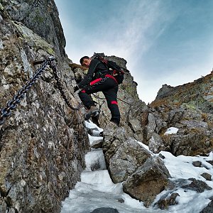 Martin Horáček na vrcholu Orla Baszta (17.11.2021 13:50)