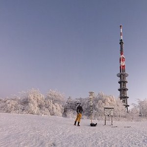 Martin na vrcholu Velká Javořina (11.1.2021 16:37)