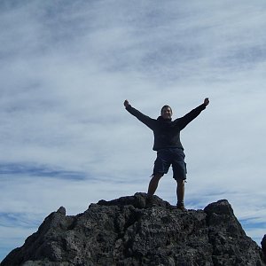 Daniel Orgoník na vrcholu Mount Taranaki (30.3.2011 11:21)