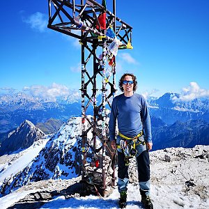 David Klvana na vrcholu Marmolada (15.9.2019 13:57)