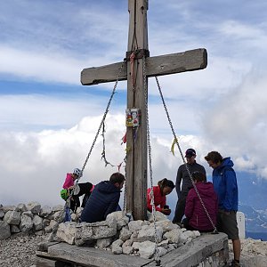 Radim on the summit of Mangart (15.8.2019)