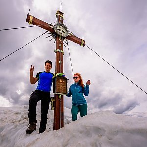 Ondřej Buček on the summit of Habicht (3.7.2021 16:39)